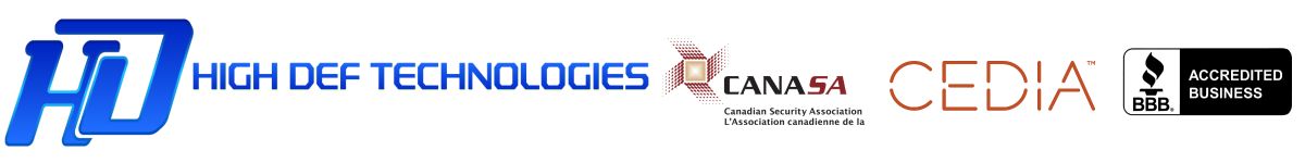 High Def Technologies, CANASA, CEDIA and BBB Accredited Business